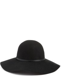 Hinge Floppy Wool Hat Black