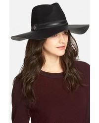 Vince Camuto Hat With Wide Faux Leather Brim