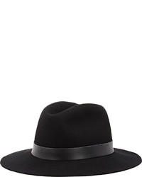 Hat Attack Leather Trimmed Hat Black