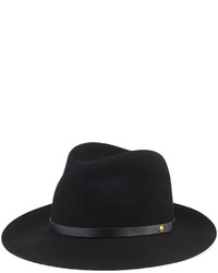 Rag and Bone Rag Bone Floppy Brim Wool Fedora Hat Black