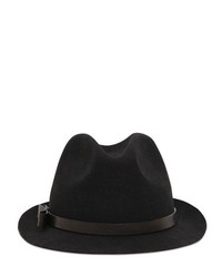 RED Valentino Wool Felt Fedora Hat With Leather Band