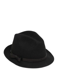 RED Valentino Wool Felt Fedora Hat With Leather Band