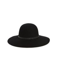 Halogen Refined Wide Brim Wool Floppy Hat