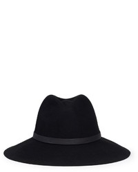 Sensi Studio Croc Effect Leather Tail Wool Felt Fedora Hat