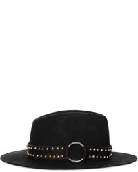 The Kooples Studded Leather Wool Felt Hat