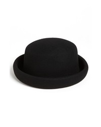 Topshop Pork Pie Bowler Hat Black One Size