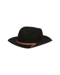 Open Edit Up Turned Brim Wool Panama Hat