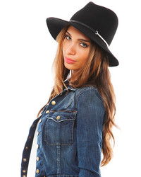Janessa Leone Vera Hat With Leather And Metal Detail