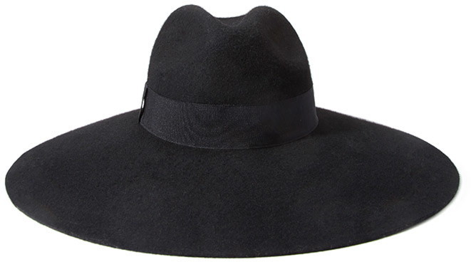 wide brim wool hat