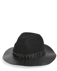 The Kooples Wool Leather Western Hat