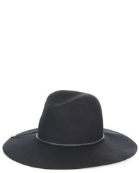 Emilio Pucci Woven Leather And Felt Hat