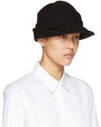 Y's Ys Black Brim Fold Cloche Hat