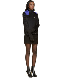 Versace Black Purple Wool Sports Jacket
