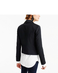 J.Crew Collection Cropped Tuxedo Jacket In Italian Wool