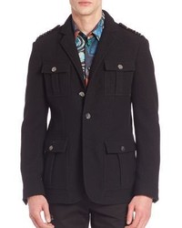 Versace Collection Long Sleeve Wool Jacket