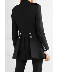 Alexander McQueen Cutout Wool And Silk Blend Jacket Black