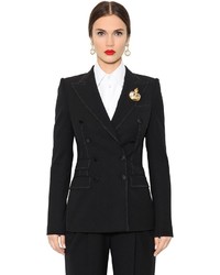 Dolce & Gabbana Double Breasted Stretch Wool Jacket