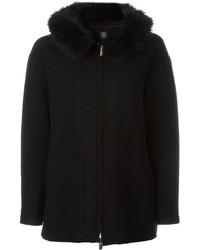 Eleventy Fox Fur Collar Jacket