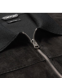 Tom Ford Suede Panelled Merino Wool Jacket