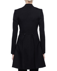 Alexander McQueen Two Button Fitted Frock Jacket Black