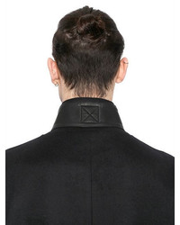 The Kooples Wool Cloth Jacket W Leather Collar