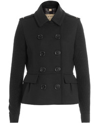 Burberry Wool Jacket With Contrast Sleeves