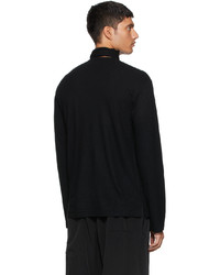Yohji Yamamoto Black Brushed Wool Long Sleeve Shirt