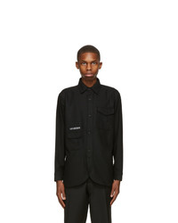 Han Kjobenhavn Black Wool Army Shirt