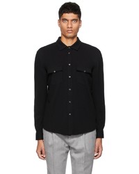 Brunello Cucinelli Black Wool Cashmere Shirt