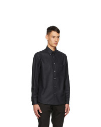 Dunhill Black Wool Flannel Shirt