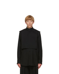 Jil Sander Black Wool Gabardine Shirt