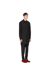 Paul Smith Black Wool Oversized Mayfair Shirt