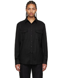 WARDROBE.NYC Black Wool Shirt