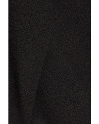 Ann Demeulemeester Draped Asymmetric Stretch Wool Blend Maxi Skirt Black