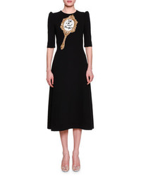 Dolce & Gabbana Most Beautiful Half Sleeve Midi Dress Black