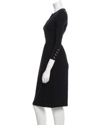 Burberry Wool Accented Midi Dress W Tags