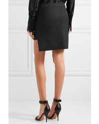 Haider Ackermann Asymmetric Wool Mini Skirt Black