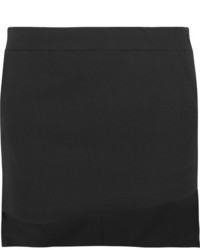 Haider Ackermann Asymmetric Wool Mini Skirt Black