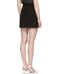 Miu Miu Black Crepe Miniskirt
