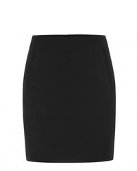 Paul Smith Black Wool Mini Skirt With Vertical Pockets