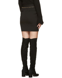 Dsquared2 Black Zippered Miyako Miniskirt