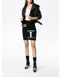 Moschino Ribbed Close Fit Mini Skirt