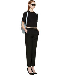 Christopher Kane Black Curved Cuff Trousers