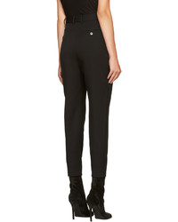 Alexander McQueen Black Grain De Poudre Trousers