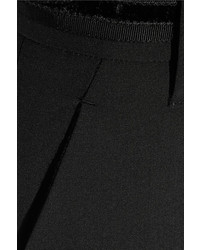 Marc Jacobs Bowie Cropped Stretch Wool Straight Leg Pants Black