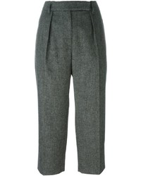 Brunello Cucinelli Front Pleat Cropped Trousers