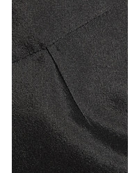 Prada Cropped Wool And Silk Blend Straight Leg Pants Black