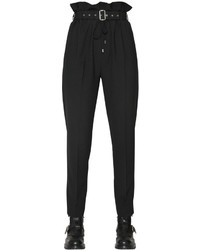 Diesel Black Gold Cool Wool High Waisted Belted Pants
