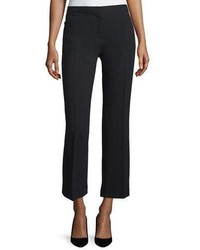 The Row Floc Mid Rise Straight Cropped Pants Black