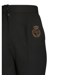 Dolce & Gabbana Stretch Wool Natt Straight Pants